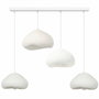 Opviq Lámpara de Araña Lora-Set-Lora-30-4-C-Nua Blanca